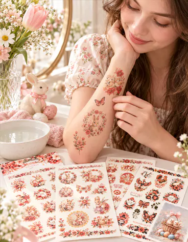 Gli adesivi per tatuaggi floreali con farfalle CreateFun sono ora disponibili online